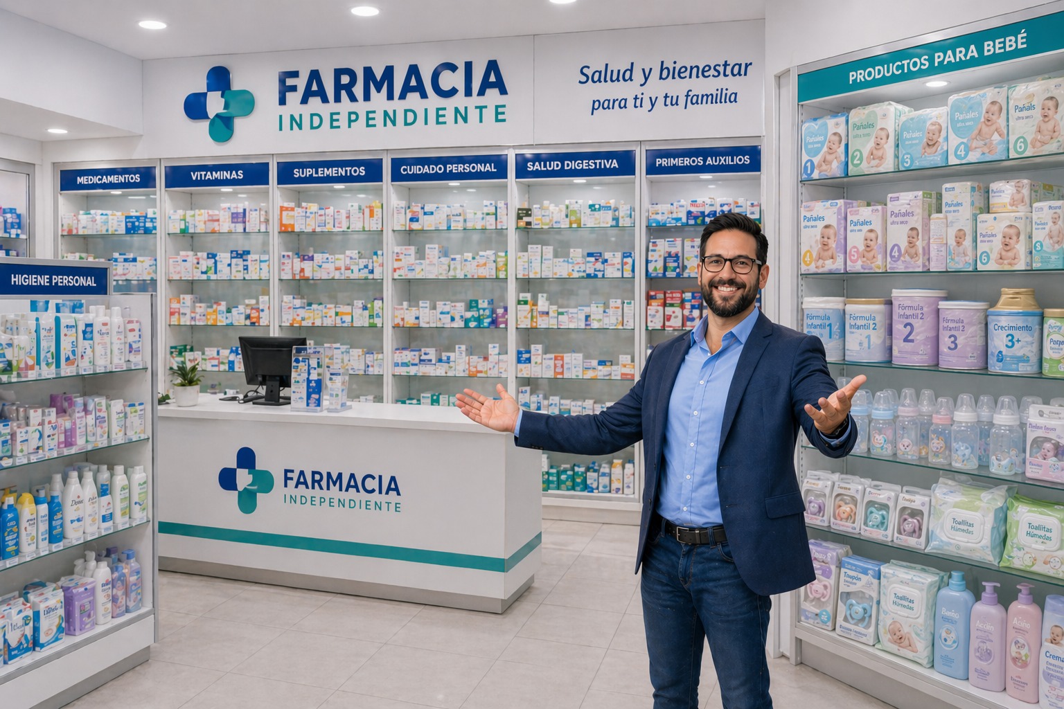 Farmacia independiente con asesor en establecimiento